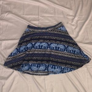 Rue21 Blue Elephant Skater Skirt